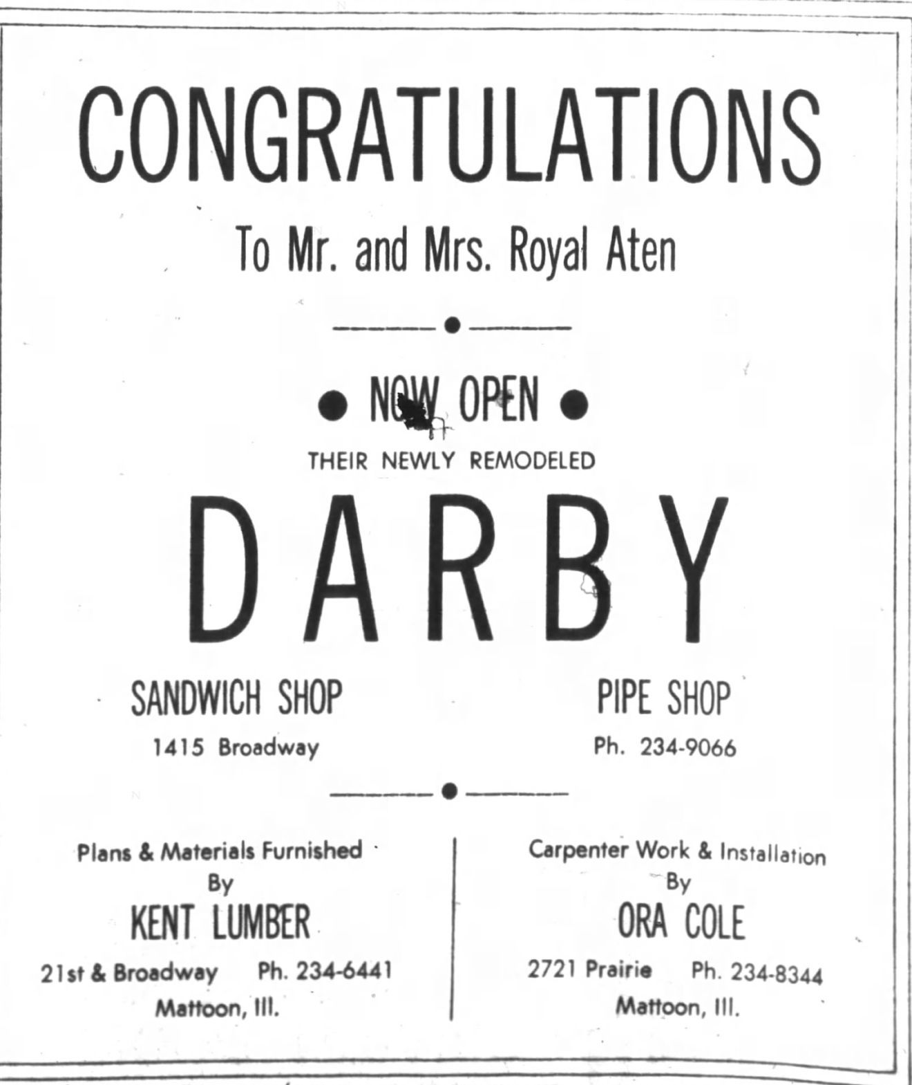Newly remodeled Darby